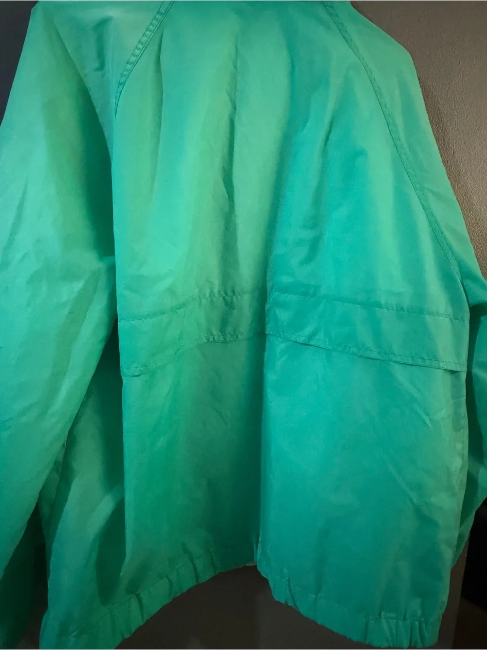 vintage Pacific Trail teal and white lightweight windbreaker jacket